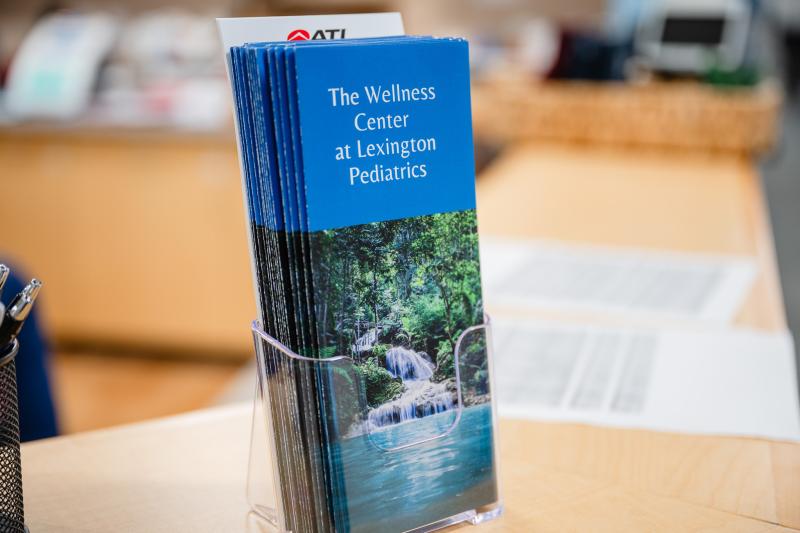 pamphlets in a pamphlet holder